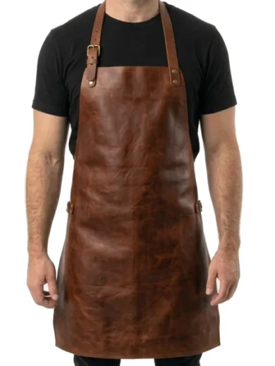 Plain BBQ Leather Grilling Apron