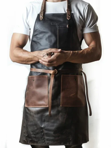 FlameFrenzy Leather Chef Apron