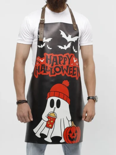 Spooky Halloween Printed Cowhide Apron